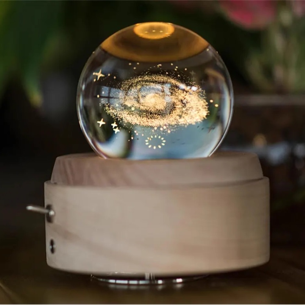 Galaxy Crystal Ball Music Box